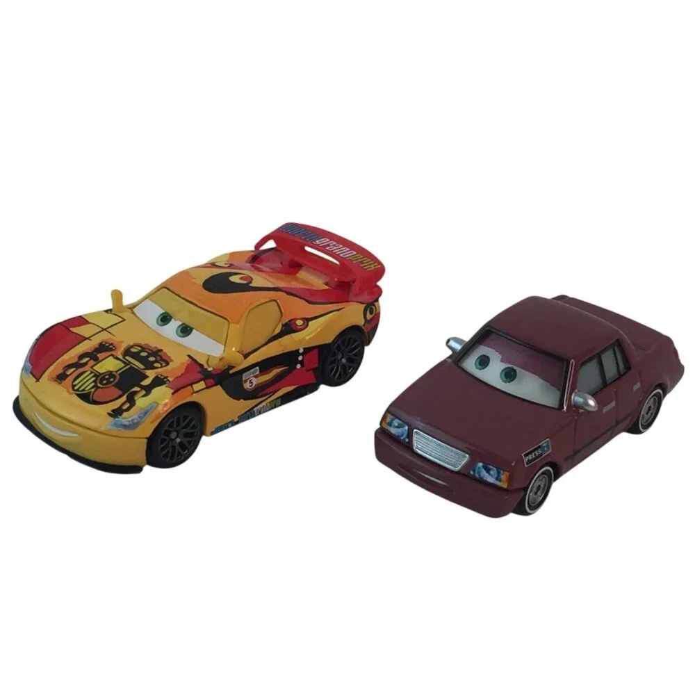 Disney Pixar Cars Diecast TJ Hummer Johnny Miguel‎ & Lenticular Eyes Skip Ricter